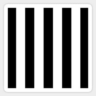 Black and white vertical stripes pattern Magnet